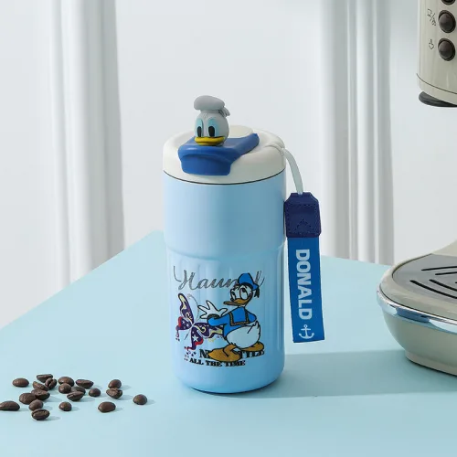 Ly Giữ Nhiệt Inox Hoạt Hình - Cốc Giữ Nhiệt Có Quai Cho Bé 420ml