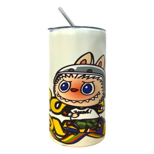 Ly Giữ Nhiệt Labubu 600ml Kèm Ống Hút 16x7.5x7.5cm