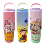 Ly Giữ Nhiệt Labubu Loang Màu Có Quai Xách 900ml