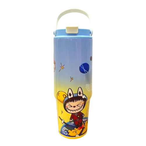 Ly Giữ Nhiệt Labubu Loang Màu Có Quai Xách 900ml