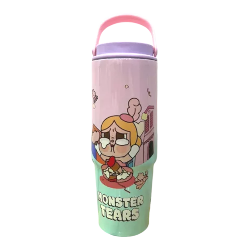 Ly Giữ Nhiệt Labubu Loang Màu Có Quai Xách 900ml
