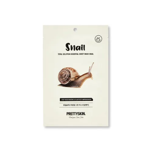 Mặt Nạ Ốc Sên Prettyskin Total Solution Essential Sheet Mask Snail - Hộp 10 Miếng