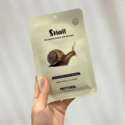 Mặt Nạ Ốc Sên Prettyskin Total Solution Essential Sheet Mask Snail - Hộp 10 Miếng