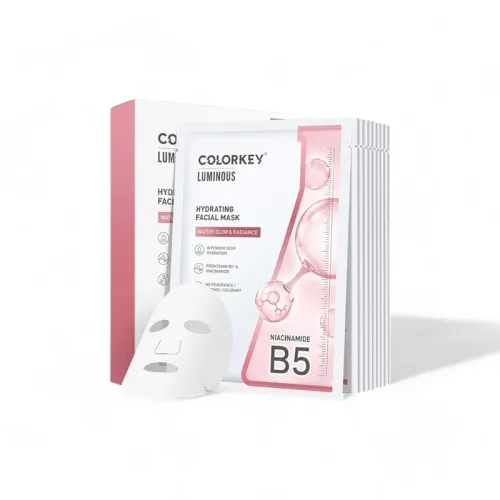 Mặt Nạ Colorkey Luminous B5 Màu Hồng Dưỡng Ẩm Sáng Da Với Niacinamide Hộp 10 Miếng