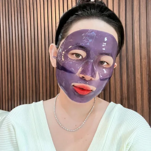 Mặt Nạ Thạch Collagen Meea Organic Màu Tím Bakuchiol Retinol Mask Hộp 5 Miếng