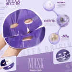 Mặt Nạ Thạch Collagen Meea Organic Màu Tím Bakuchiol Retinol Mask Hộp 5 Miếng