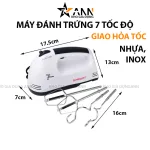 Máy Đánh Trứng Cầm Tay 7 Tốc Độ 180W Tiện Lợi 17.5x7x13cm