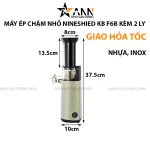 Máy Ép Chậm Nhỏ Nineshied KB F6B Máy Ép Trái Cây Kèm 2 Ly Nhựa 37.5x10cm