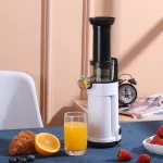 Máy Ép Chậm Nhỏ Nineshied KB F6B Máy Ép Trái Cây Kèm 2 Ly Nhựa 37.5x10cm