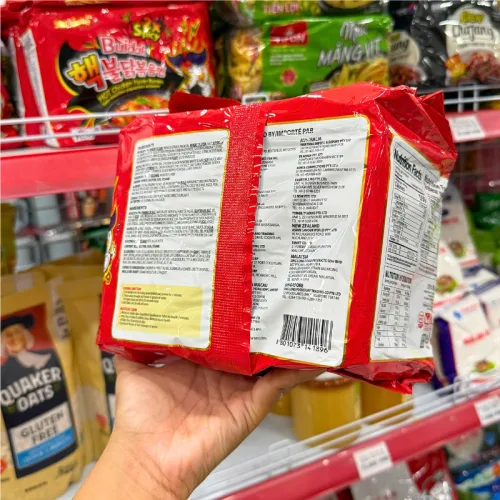 Mì Cay Samyang Bludak Đỏ 2x Hàn Quốc Lốc 5 Gói (140g/Gói) - Mì Khô Gà Siêu Cay 2x Màu Đỏ