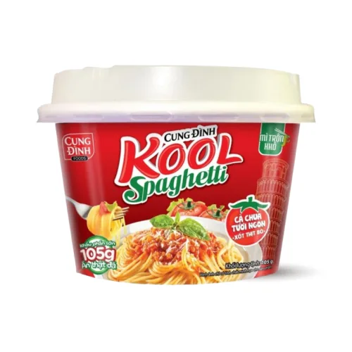 Mì Cung Đình Kool Spaghetti 105g - Mì Trộn Khô Cung Đình Vị Cà Chua Tươi Ngon Xốt Thịt Bò