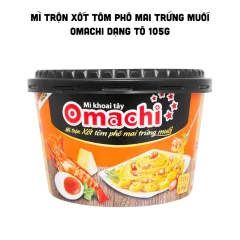 Mì Trộn Xốt Tôm Phô Mai Trứng Muối OMACHI Dạng Tô 105g