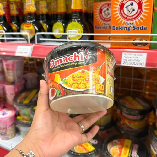 Mì Trộn Xốt Tôm Phô Mai Trứng Muối OMACHI Dạng Tô 105g