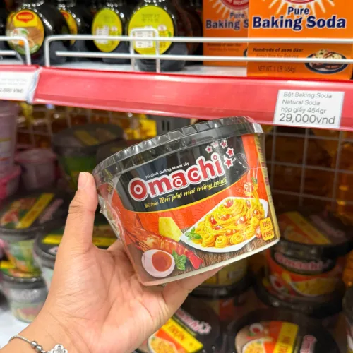 Mì Trộn Xốt Tôm Phô Mai Trứng Muối OMACHI Dạng Tô 105g
