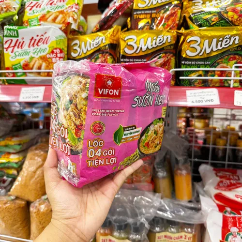 Miến Sườn Heo VIFON Dạng Lốc 232g - Lốc 4 Gói