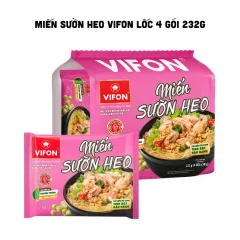 Miến Sườn Heo VIFON Dạng Lốc 232g - Lốc 4 Gói
