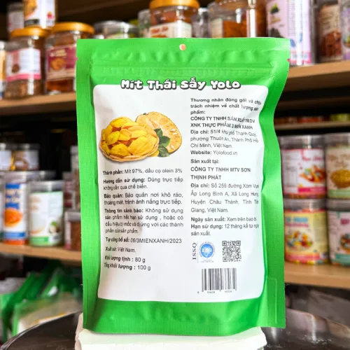 Mít Thái Sấy Thương Hiệu Yolo Thơm Ngon - Gói 100g