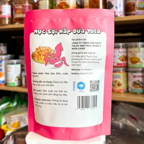 Mực Ống Xé Sợi Sấy Khô Thương Hiệu Yolo - Gói 100g