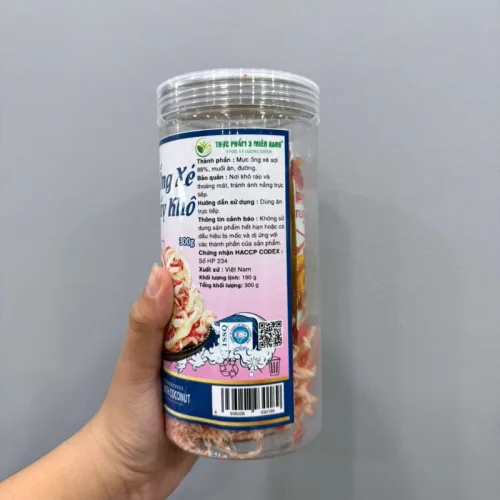 Mực ống Xé Sợi Sấy Khô 300g Hộp