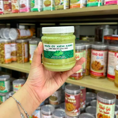 Muối Chấm Thơm Ngon 500g - Muối Ớt Xiêm Xanh Chay Mặn Đều Dùng Được