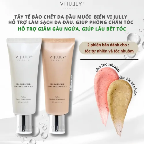 Muối Tẩy Tế Bào Chết Da Đầu Muối Biển Vijully Màu Vàng Cho Tóc Nhuộm