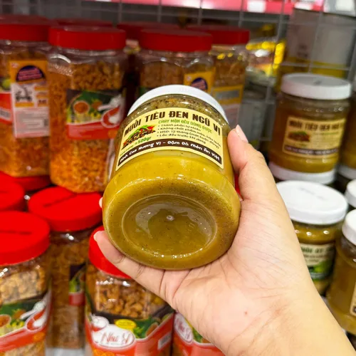 Muối Tiêu Sữa Ngũ Vị - Muối Tiêu Đen Ngũ Vị Loại Đặc Biệt 500g