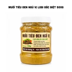 Muối Tiêu Sữa Ngũ Vị - Muối Tiêu Đen Ngũ Vị Loại Đặc Biệt 500g