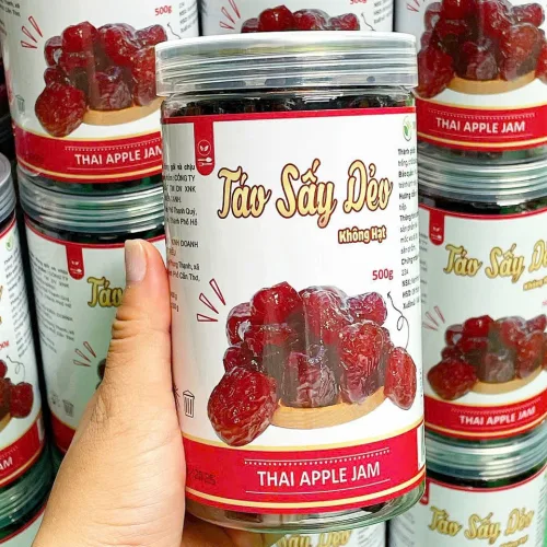 Táo Sấy Dẻo Không Hạt Thơm Ngon Hộp 500g