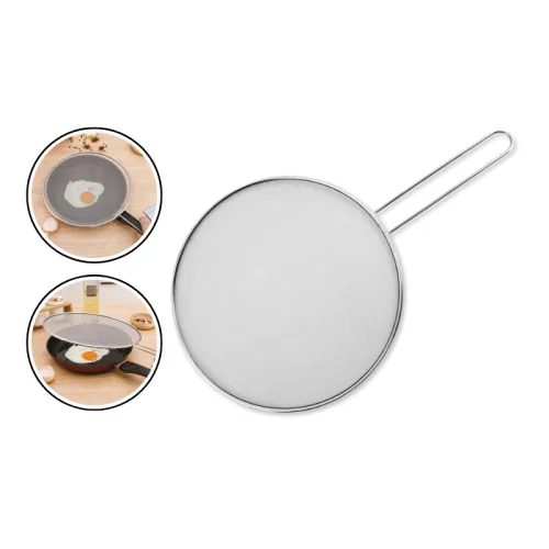 Nắp Đậy Chảo Bằng Lưới Inox Dạng Tròn Tránh Văng Dầu 29cm