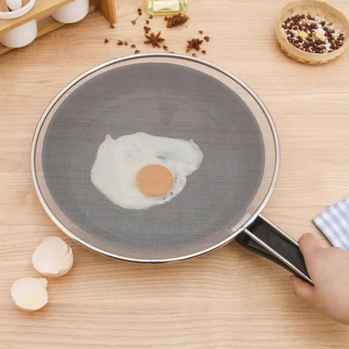 Nắp Đậy Chảo Bằng Lưới Inox Dạng Tròn Tránh Văng Dầu 29cm