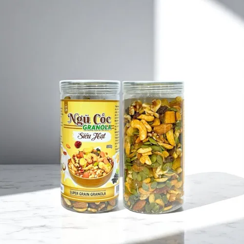 Ngũ Cốc Granola Siêu Hạt Hộp 500g Thơm Ngon hộp
