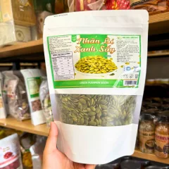Nhân Bí Xanh Sấy 500g - Túi Zip Bạc