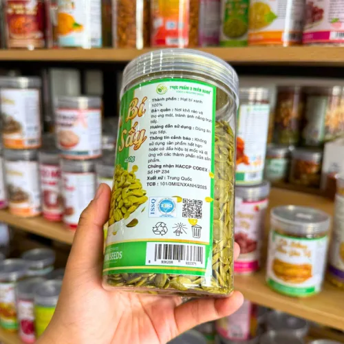 Nhân Bí Xanh Sấy Thơm Ngon 450g - Hũ Pet