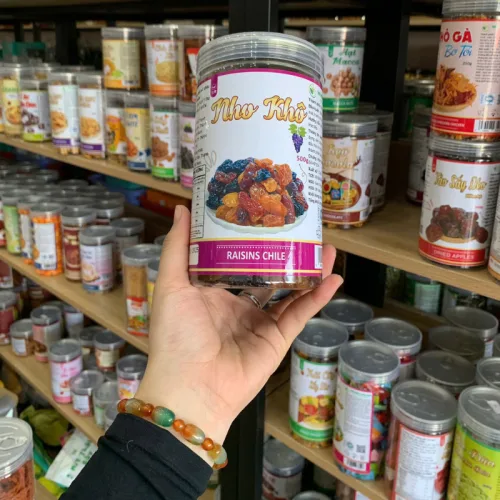 Nho Chi Lê Sấy Khô Loại Ngon 500g Hộp