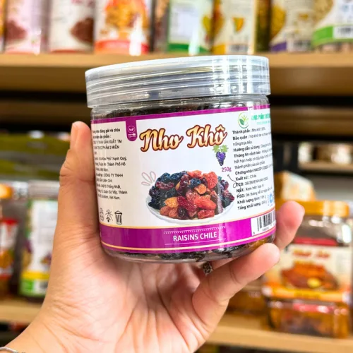 Nho Khô Chile 3 Màu Mini Thơm Ngon 250g - Hũ Pet