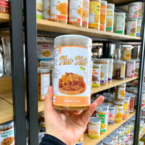 Nho Khô - Nho Vàng Thơm Ngon 500g - Hũ Pet