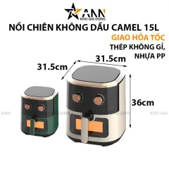 Nồi Chiên Không Dầu Camel 15L - Mẫu Mới 31.5x31.5x36cm