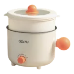 Nồi Lẩu Điện Mini 2 Tầng Đa Năng Kèm Giá Hấp Có Tay Cầm 1.8L 17.5x17.5x27cm