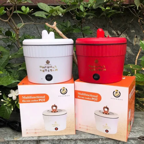 Nồi Lẩu Điện Mini Đa Năng 2 Nấc Nhiệt - Nồi Nấu Mì Dung Tích 1.5L 18cm