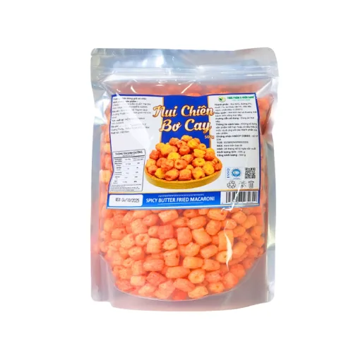Nui Chiên Bơ Cay Cam 500g Giòn Ngon Túi Zip
