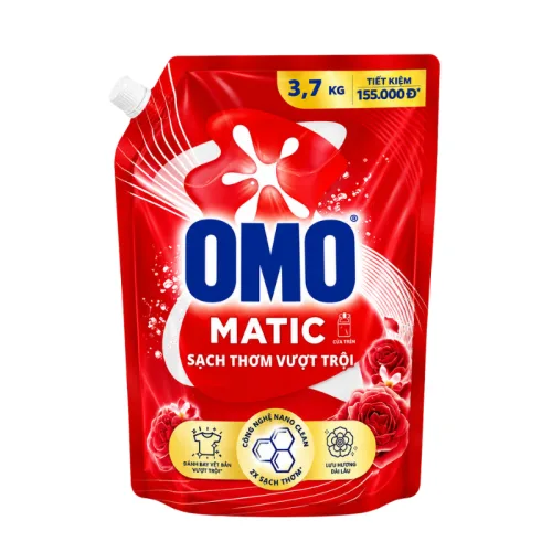 Nước Giặt OMO Matic Cửa Trên Sạch Thơm Vượt Trội 3.7kg
