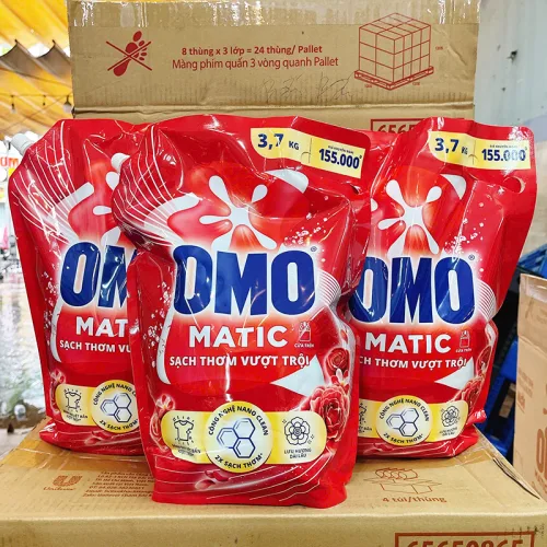 Nước Giặt OMO Matic Cửa Trên Sạch Thơm Vượt Trội 3.7kg