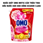 Nước Giặt OMO Matic Cửa Trên Tinh Dầu Nước Hoa Hoa Hồng Ecudor 3.6kg