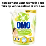 Nước Giặt OMO Matic Cửa Trước & Cửa Trên Dịu Nhẹ Cho Quần Áo Bé Yêu 3.6kg