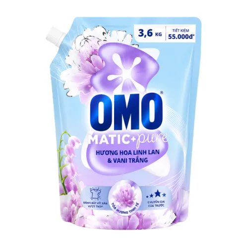 Nước Giặt OMO Matic Cửa Trước Hương Hoa Linh Lan & Vani Trắng 3.6kg