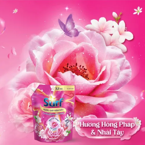 Nước Giặt SURF Túi Hương Hồng Pháp & Nhài Tây 3.6kg