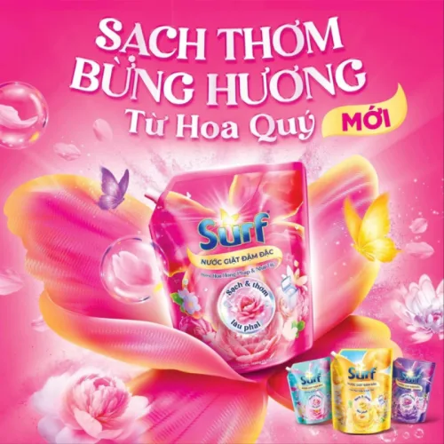 Nước Giặt SURF Túi Hương Hồng Pháp & Nhài Tây 3.6kg