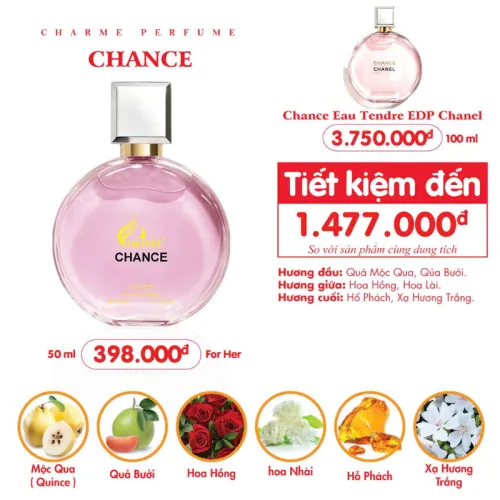 Nước Hoa Nữ Charme Chance 50ml - Hương Thơm Cá Tính Tươi Mát