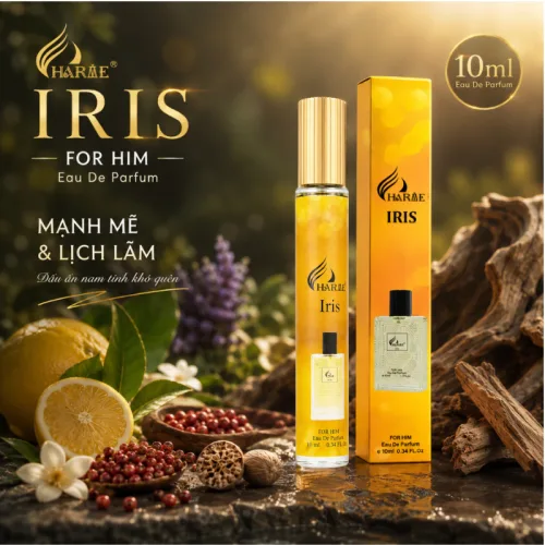 Nước Hoa Charme Iris Chai Tròn 10ml - Hương Thơm Gỗ Sang Trọng