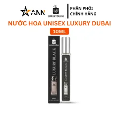 Nước Hoa Luxury Dubai Luxury Black Màu Đen Mùi Nam Nữ 10ml - Hương Thơm Sang Trọng Cuốn Hút